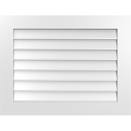 Ekena Millwork Vertical Surface Mount PVC Gable Vent: Non-Functional, w/3-1/2"W x 1"H, Standard Frame, 34"W x 26"H GVPVE34X2601SN